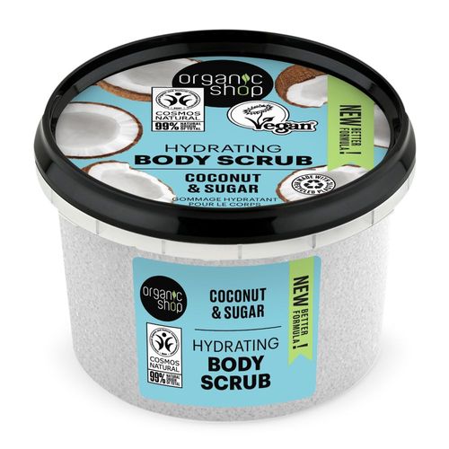 Organic Shop - Gommage Hydratant Noix De Coco Vegan Naturel Corps 250 Ml 