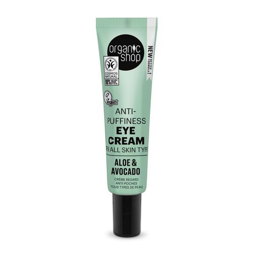 Organic Shop - Crème Regard Anti-Poches Avocat Et Aloetous Types De Peau Vegan Naturel Soin Regard 30 Ml 