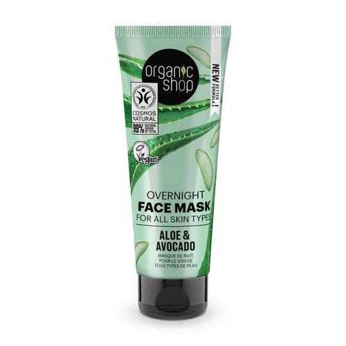 Organic Shop - Masque De Nuit Visage Avocat Et Aloe Tous Types Peau Vegan Naturel Nuit Visage 75 Ml 