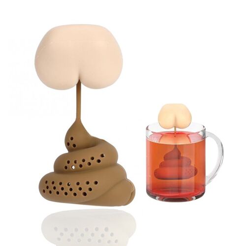 Infuseur À Thé En Silicone Réutilisable, Créatif En Forme De Merde, Drôle, Tisane, Sac À Café, Filtre, Passoire, Accessoires Pour Le Thé