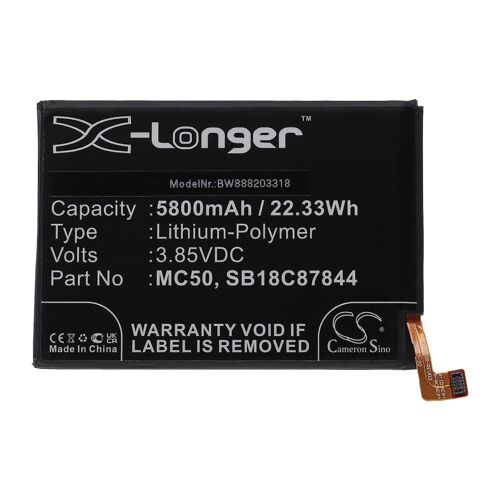 Vhbw Batterie Compatible Avec Lenovo K12 Pro, K12 Pro 2020, Xt2091-7, Xt2091-8 Smartphone (5800mah, 3,85v, Li-Polymère)