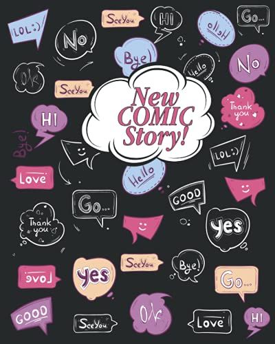 New Comic Story: 200 Blank Page Comic Notebook, 8"X10"