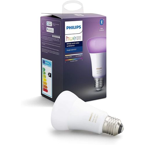 Ampoule Led Connectée White & Color Ambiance E27 Compatible Bluetooth Avec Fonctionne Avec Alexa [Classe Énergétique A+]