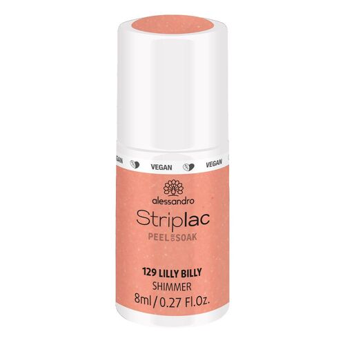 Alessandro - Striplac Peel Or Soak Lilly Billy Shimmer 8 Ml Vernis Semi-Permanent Led Longue Tenuestriplac Striplac Peel Or Soak Lilly Billy Shimmer 8 Ml 