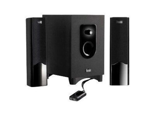 Hercules XPS 2.1 20 Gloss - Système de haut-parleur - pour PC - Canal 2.1 - 10 Watt (Totale) - noir brillant