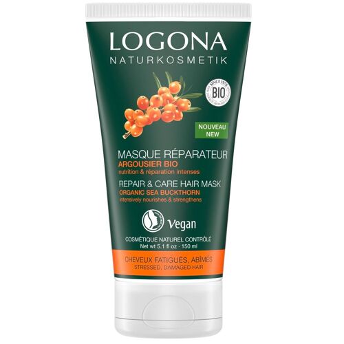 Logona - Masque Reparateur Argoursier Bio, 150 Ml Après Shampooing 