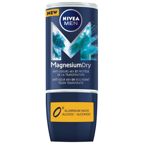 Nivea - Magnesium Dry - Déodorant Bille Protection Anti-Odeurs 48h Homme 50 Ml 