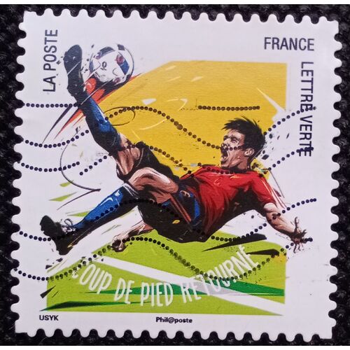 France 2016 Timbre Oblitéré Yt 1286 - Coup De Pied Retourné - Carnet Football Vos 10 Gestes Préférés
