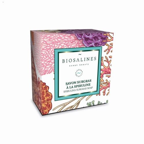 Biosalines Ocean Beauty - Savon Surgras À Spiruline Nettoyant Corps Et Visage 70 G