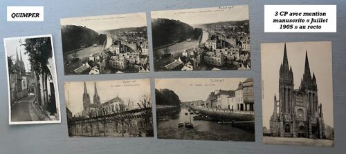 Finistère : 37 Cartes Postales N&b (Douarnenez-Pointe Du Raz-Treboul-Fouesnant-St Pol De Léon-Pont Aven-Camaret-Baie Des Trépassés-Concarneau-Lesconil-Quimper) 27 NOnt Pas Circulé, 10 Avec Correspond