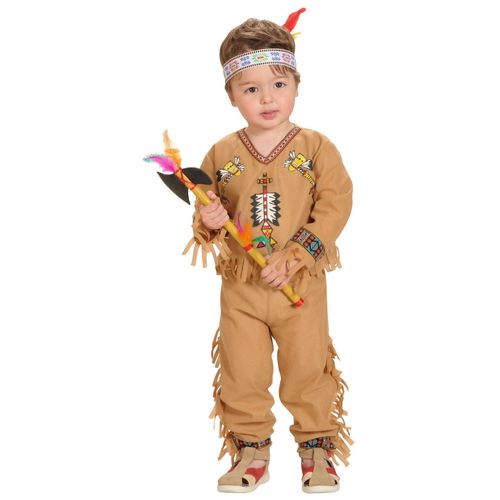 Déguisement Indien À Franges Et Motifs Garçon - Taille: 1-2 Ans (90 Cm)