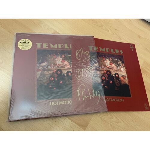 Temples - Signed - Transparent Red Black Marble - Lp