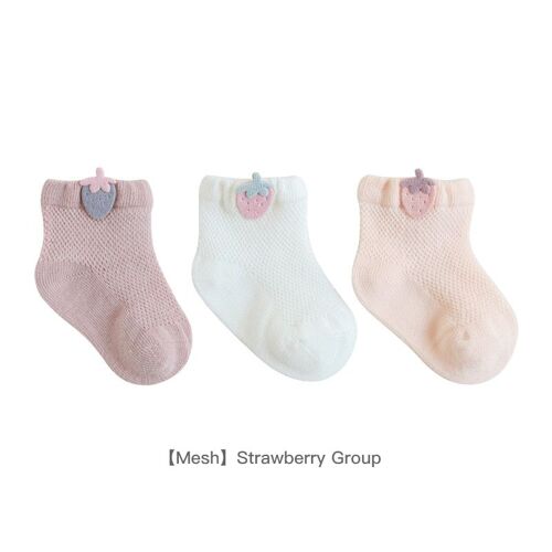 Chaussettes D'été En Maille Fine Et Douce Pour Bébé, En Coton, Adaptées À La Peau, Pour Nouveau-Né, 4 Saisons, Livraison Directe, Paires/Lot
