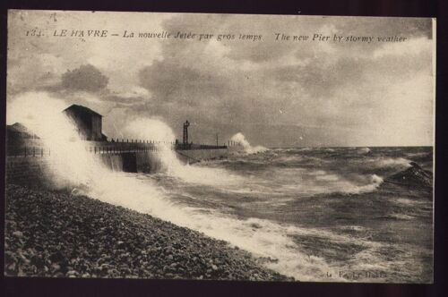 Cpa - Le Havre - La Nouvelle Jetée Par Gros Temps