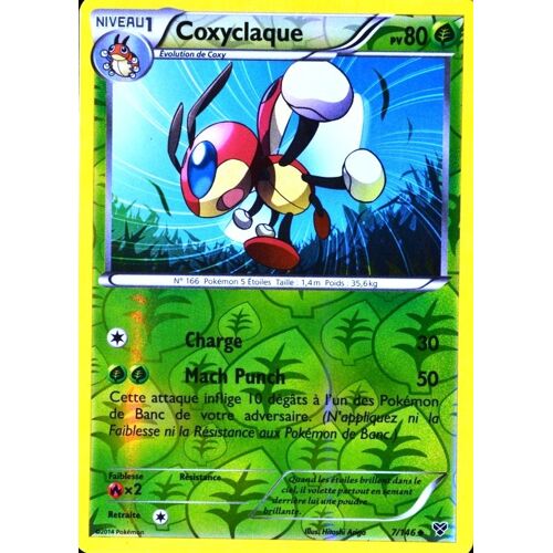 Carte Pokémon 7/146 Coxyclaque 80 Pv Xy Neuf Fr