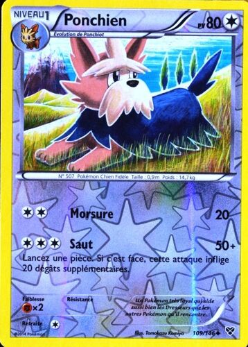 Carte Pokémon 109/146 Ponchien 80 Pv Xy Neuf Fr