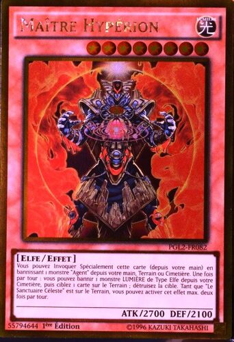 Carte Yu-Gi-Oh Gold Pgl2-Fr082 Maître Hypérion Neuf Fr