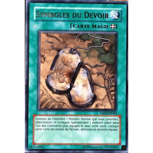 Carte Yu-Gi-Oh Taev-Fr060 Symboles Du Devoir Neuf Fr