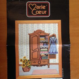 Grille De Point De Croix Marie Coeur  L'armoire De Grand-Mère