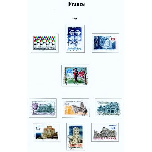 Timbres Français Oblitérés Sur Charnières Entre 1985 À 1986 - Classeur H