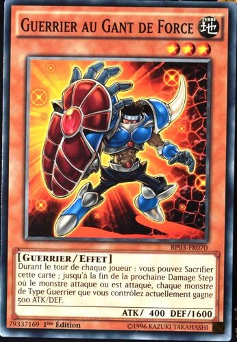 Carte Yu-Gi-Oh Bp03-Fr070 Guerrier Au Gant De Force Neuf Fr