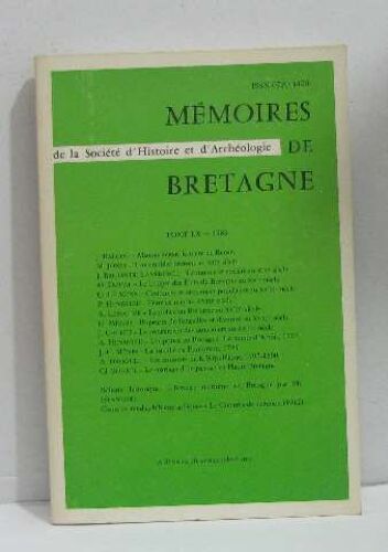Mémoires De Bretagne Tome Lx -1983