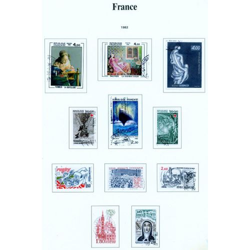 Timbres Français Oblitérés Sur Charnières Entre 1982 Et 1984 - Classeur H