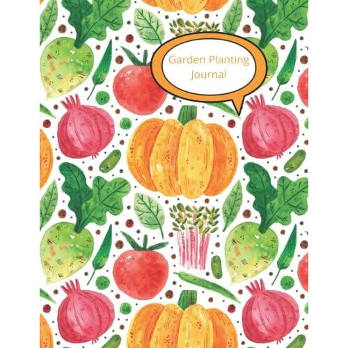 Garden Planting Journal: Gardeners Log Book For Gardens, Allotments & Container Planting. Weekly Garden Tasks, Seed Starting, Harvest Tracker And Pests Log. Bright Pumpkin Veggies Design