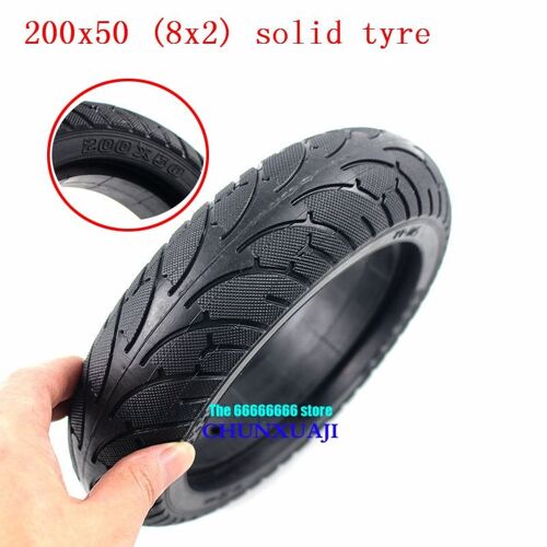Pneu Solide Taille 200x50, Adapté Pour Scooter À Gaz Et Scooter Électrique, Roue De Fauteuil Roulant De 8 Pouces, E Scooter, Vélo De Poche
