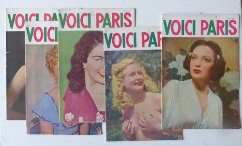 [Pin-Up] Lot De 5 N° De La Revue Sexy Voici Paris (As Éditions, 1951-1952) N°4-5-7-8-9