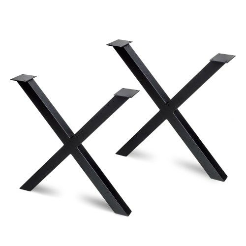 Pied en croix pour table - hauteur 695 mm - jeu de 2 - noir - Cross EMUCA
