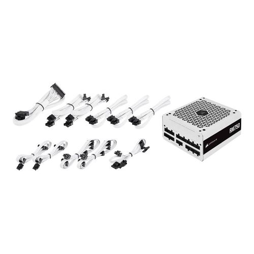 CORSAIR RM White Series RM750 - Alimentation électrique (interne) - ATX12V 2.4/ EPS12V - 80 PLUS Gold - CA 100-240 V - 750 Watt - Europe - blanc