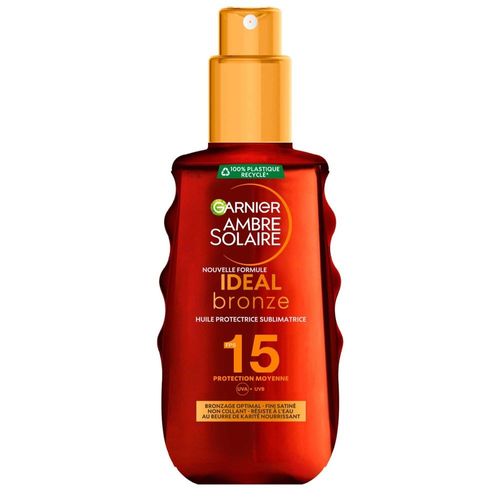 Garnier - Ambre Solaire Ideal Bronze Huile Protectrice Sublimatrice De Bronzage Fps15 150 Ml 
