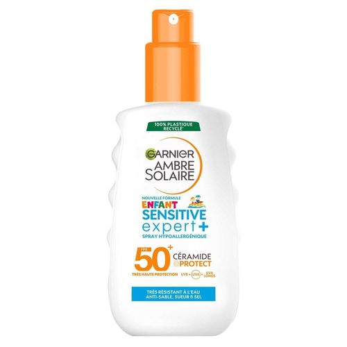 Garnier - Ambre Solaire Sensitive Expert+ Enfant Spray Solaire Hypoallergénique Enfant Fps50+ Peaux Sensibles Hp 150 Ml 