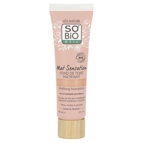 So Bio Etic - Fond De Teint Matifiant, Mat Sensation - 15 Vanille Rosé Fond De Teint Matifiant, Mat Sensation -15 Vanille Rosé 30 Ml