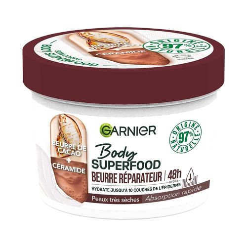 Garnier - Garnier Body Superfood Beurre Réparateur Cacao Céramide 380ml Corps 