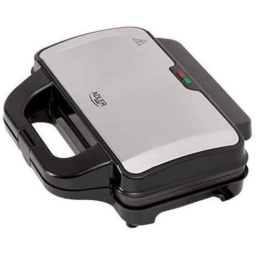 Machine À Sandwich "Usa" Taille Xxl 1300w Gris Noir