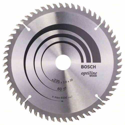 Lame de scie circulaire Optiline Wood 235 x 30/25 x 2,8 mm, 60 1pc