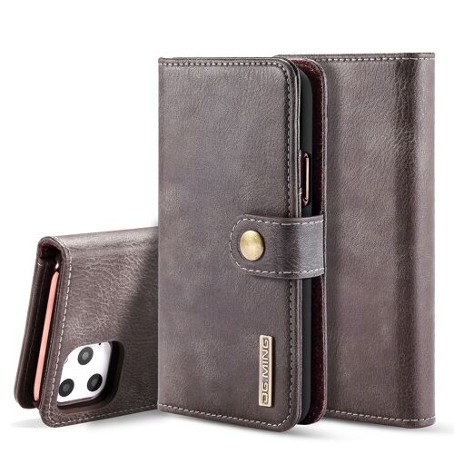 Coque iPhone 11 Pro Max,Etui iPhone 11 Pro Max,Etui Housse de protection magnétique à deux volets iPhone 11 Pro Max,Portefeuille Etui en Cuir PU Premiumportefeuille Housse pour iPhone 11 Pro Max,Gris