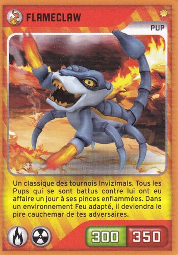Carte Invizimals Nouvelle Alliance - Flameclaw - 022 -