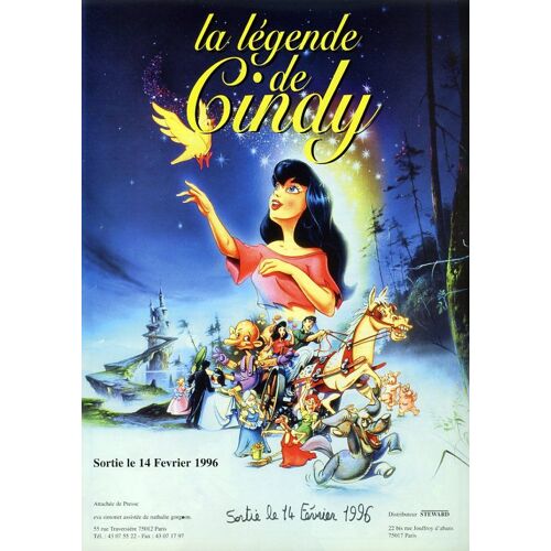 La Légende De Cindy: Synopsis Dépliant Du Film D'animation Australien Réalisé Par Yoram Gross - 1996
