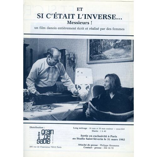 Et Si C'était L'inverse Messieurs/Ta'det Som En Mand Frue, Syn Dép, Elisabeth Rygaard, Mette Knudsen