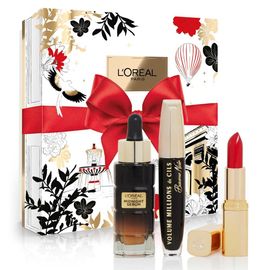 L'oréal Paris - Coffret Cadeau Femme Luxe - L'oréal Paris Femme ? Sérum Anti-Rides Mascara Noir Rouge À Lèvres Coffret Cadeau Luxe Femme 1 Unité 