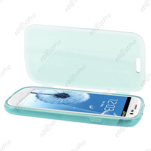 Ebeststar ® Coque Portefeuille À Rabat Housse Etui Livre Silicone Gel Pour Samsung Galaxy S3 I9300 I9305, Couleur Bleu + Film Protection D'écran