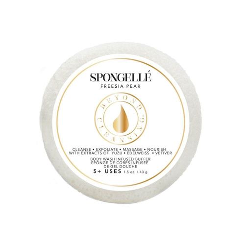 Spongelle - Travel Size Spongette - Freesia Pear Eponge De Corps Infusée Gel Douche -Format Voyage 1 Unité 