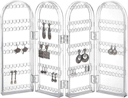 Support de Boucle d'oreille Acrylique Boucle d'oreille en Présentoir Rangement Boucles Doreilles Porte Boucles d'oreilles Boîte de Rangement