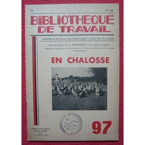 En Chalosse  Revue Bibliothèque Du Travail N° 97 