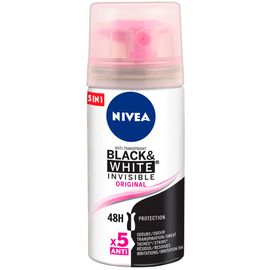 Nivea - Black&white Original - Spray Anti-Transpirant 48h Déodorant Femme Format Voyage 35 Ml 
