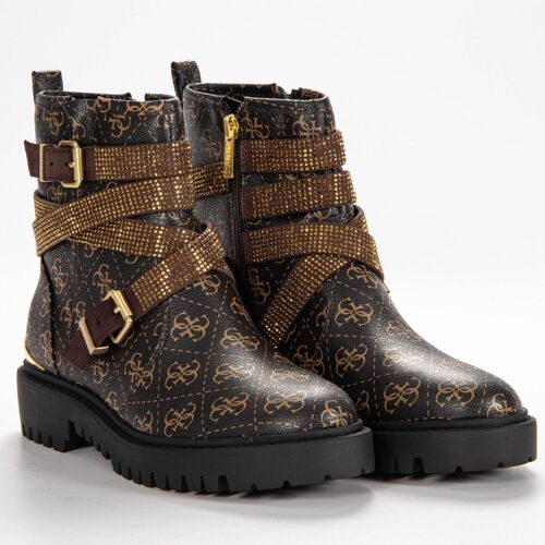 Basket Guess Femme Ornina Marron