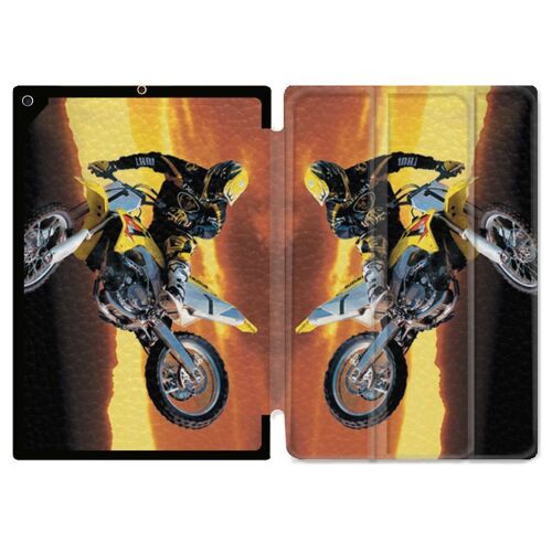 Housse Smart Cover Pour Ipad 10.2 Moto Cross Noir